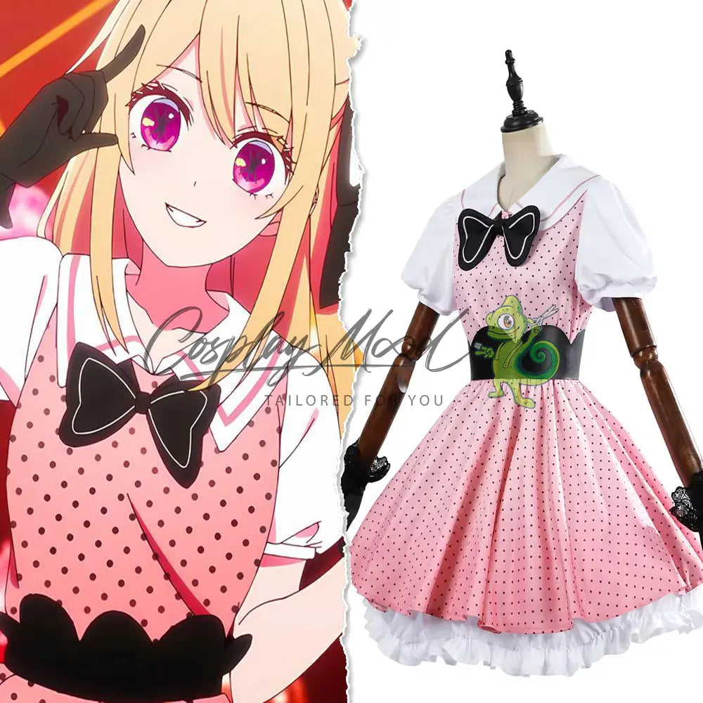 Costume-Cosplay-Ruby-Hoshino-Pink-Polka-Outfit-Oshi-no-ko-stagione-2-1