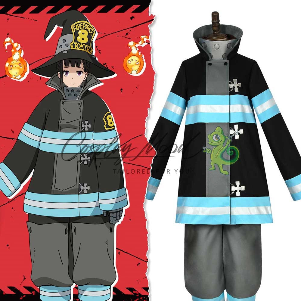 Fire Force Shinra Kusakabe Maki Oze Uniform Outfit Anime Cosplay Costume 